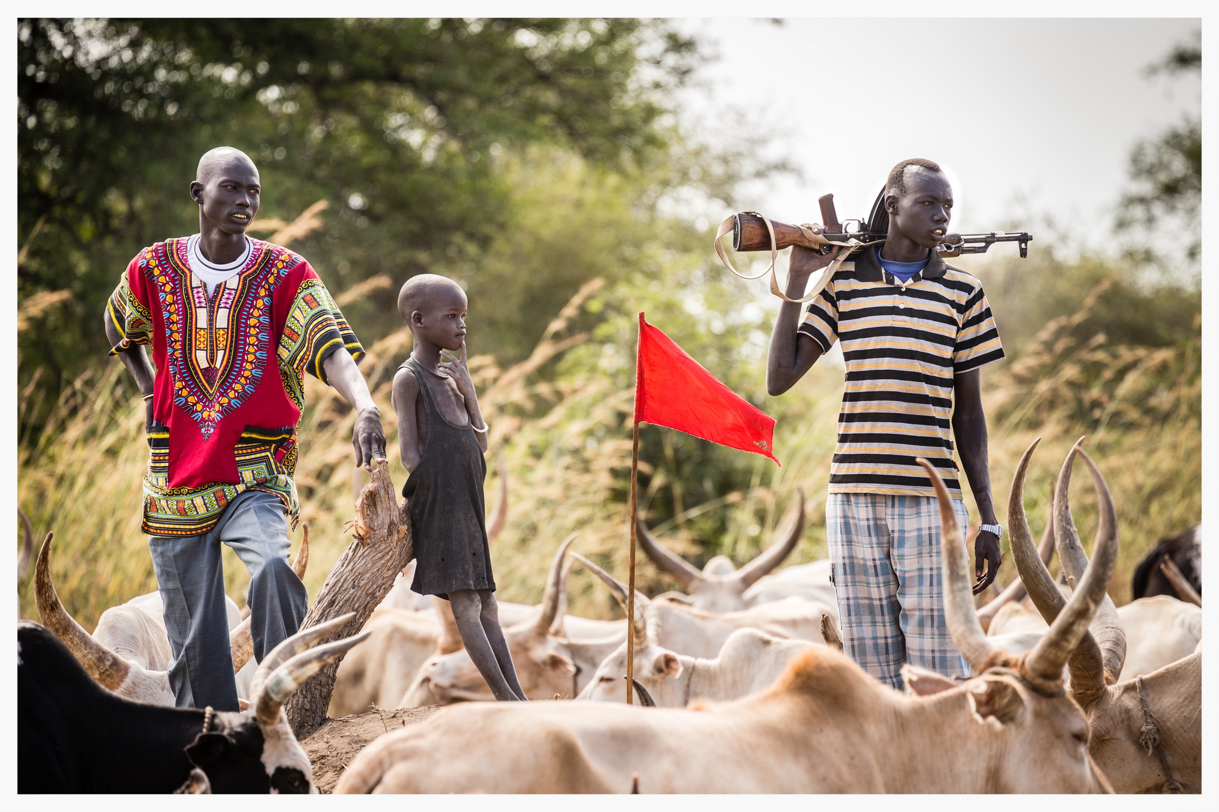 Galweng (cattle protector), Lakatoc cattle camp, Tonj North, South Sudan . Photo © Marcus Perkins