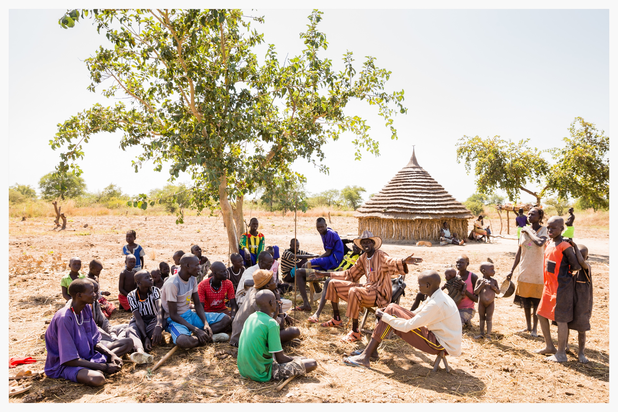 Community meeting, Lakatoc cattle camp, Tonj North, South Sudan . Photo © Marcus Perkins