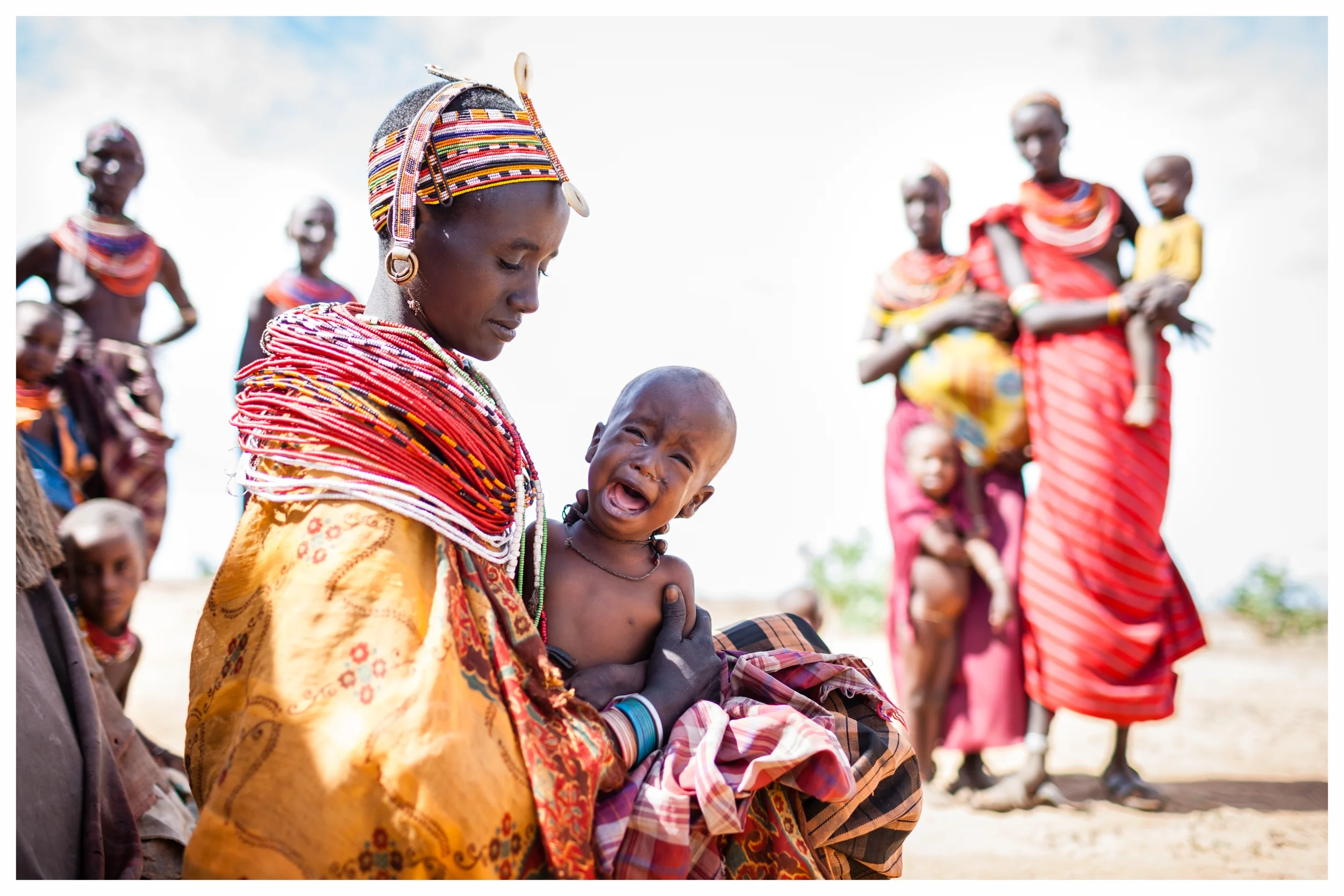 Rendille tribeswoman, Nkoror Galangan with her child Diboya. Marsabit, Northern Kenya. Photo © Marcus Perkins
