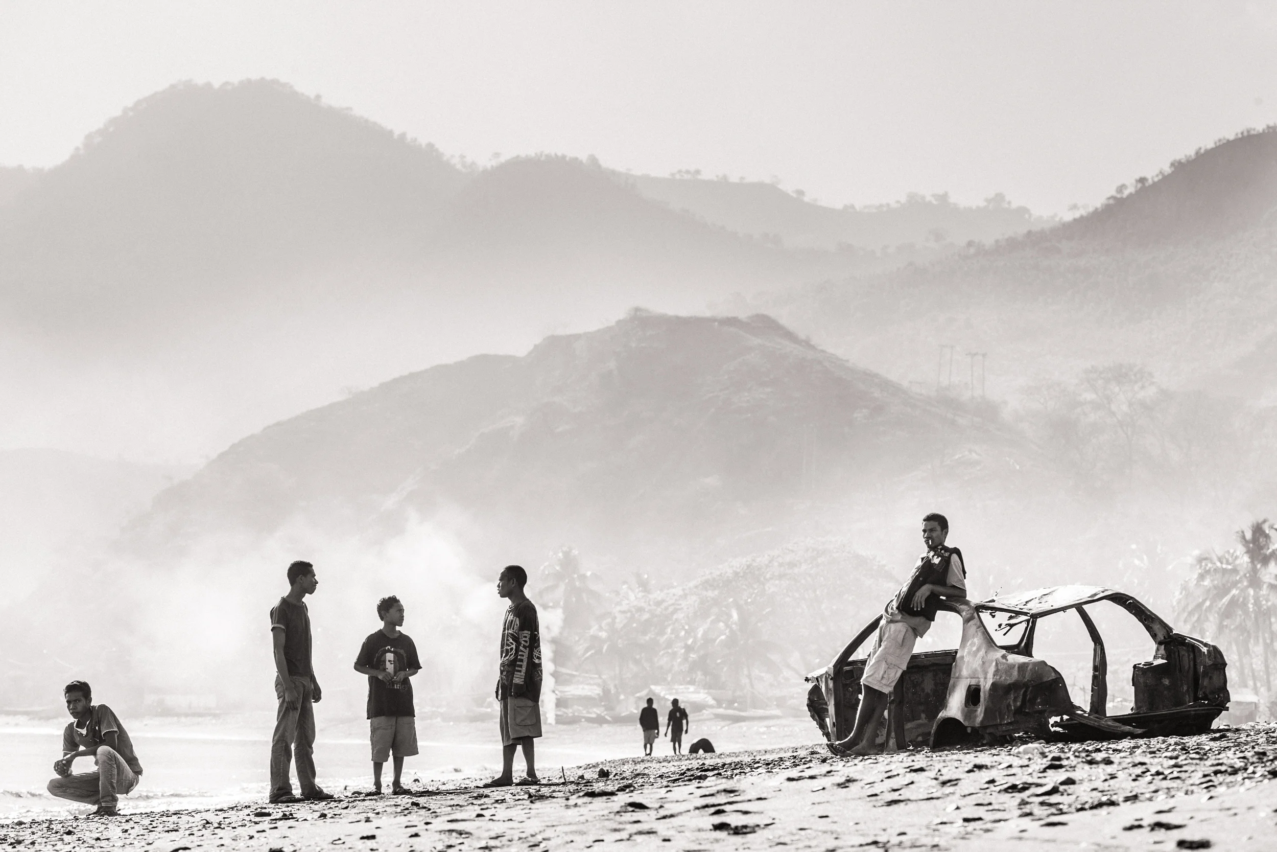 East Timor’s soaring unemployment raises concerns that violence could return to the streets as disaffection grows. With an estimated 80 per cent of young Timorese finishing school without any job prospects, most now expect to leave their troubled nation in search of work abroad. Dili, East Timor. From the exhibition East Timor: Who Cares , commissioned by Progressio, funded by DFID.