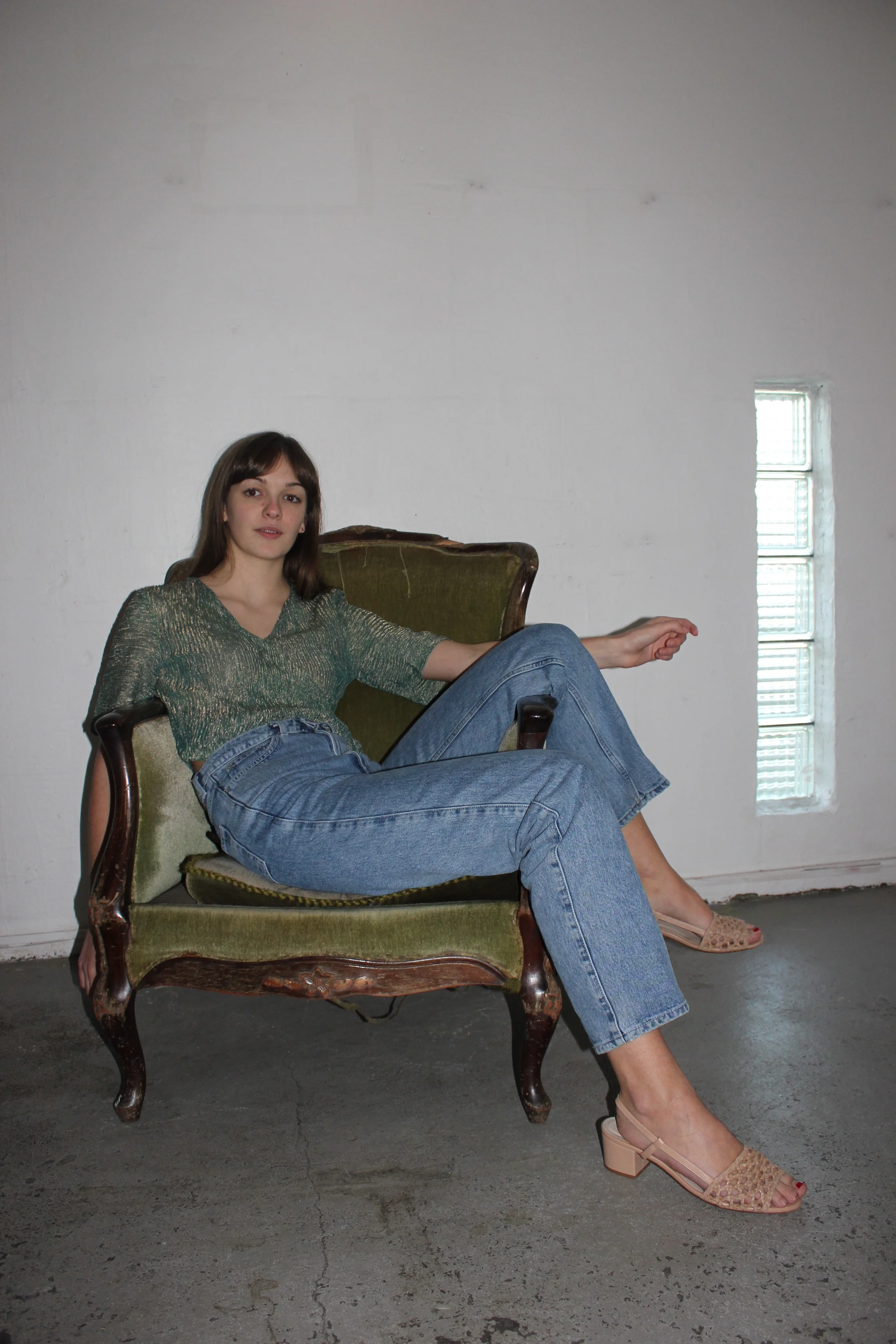 Hand-made aventurine shirt 