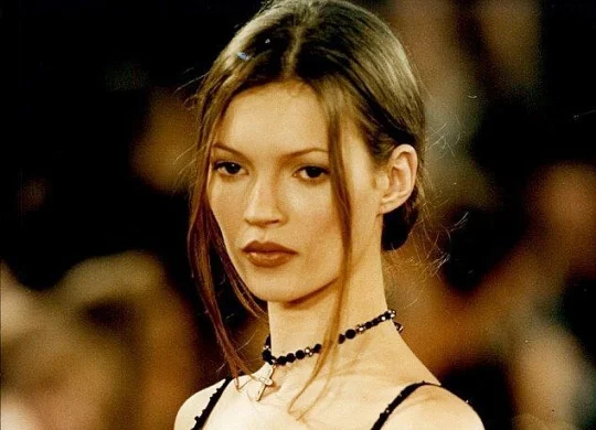 Kate Moss on the runway, 1997