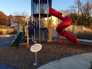 Long and winding road….entry way and pathways into the park will be part of the improvement plan. The playground and equipment were part of Phase 1 improvements.