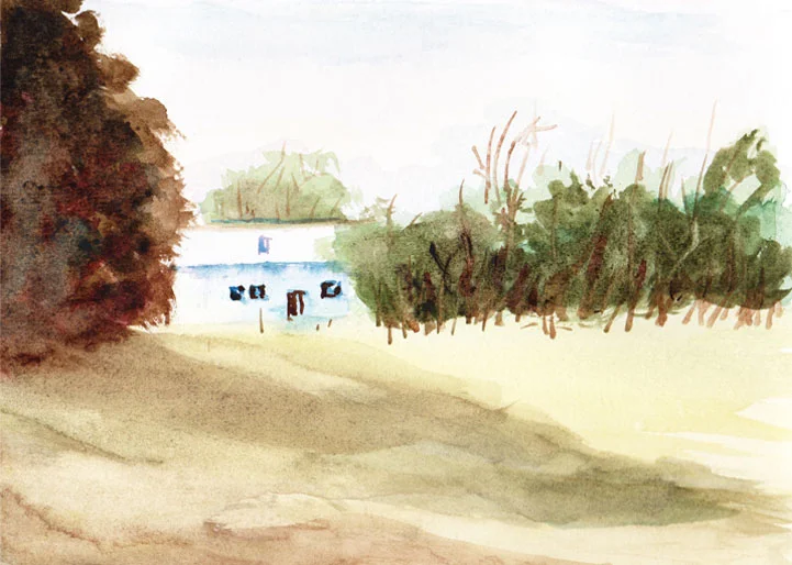 WaterColour_Painting_Practise_HouseUnderTrees