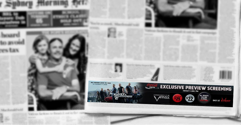 Coke_Fast&Furious6_Newspapers_Advert