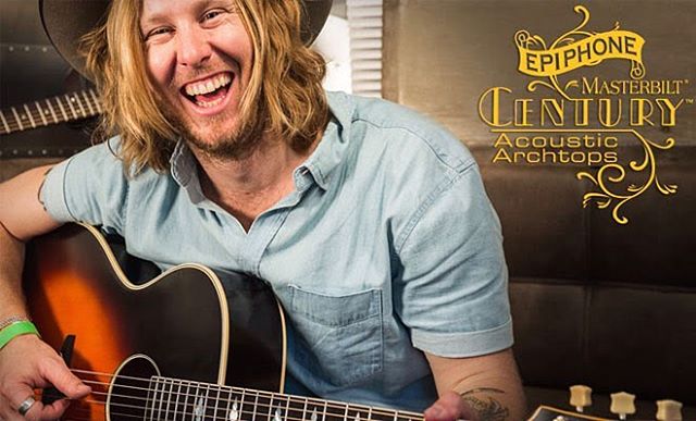 Look who was in an advertisement for the new #Epiphone master built Century guitars :)