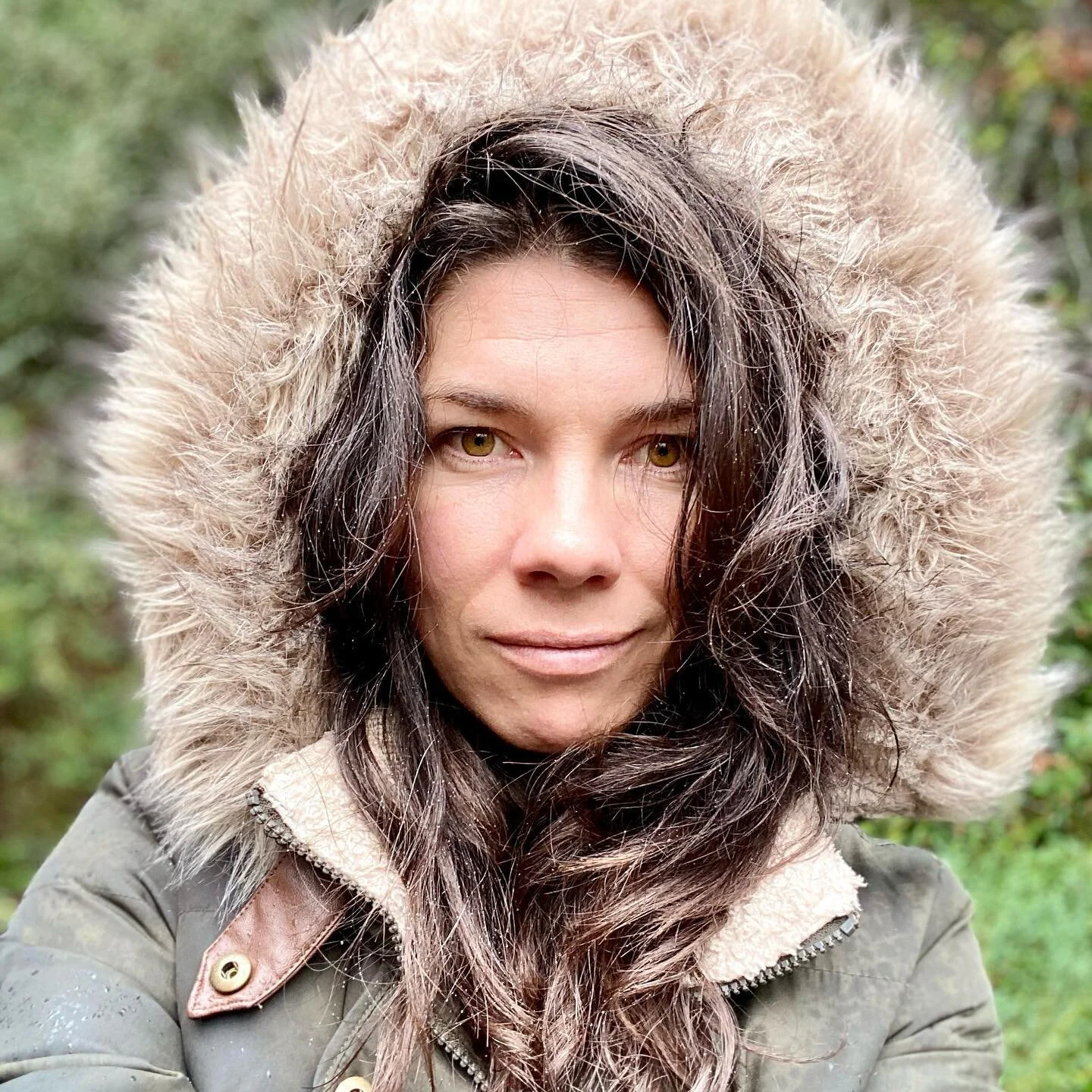 I came for a quiet place to write and found so much more. This is a magical cabin, more-so in a storm with views above the foggy redwood canyon. My office is on the couch by the fire, pen in hand, soaking wet dog curled beside me, with a little bit o