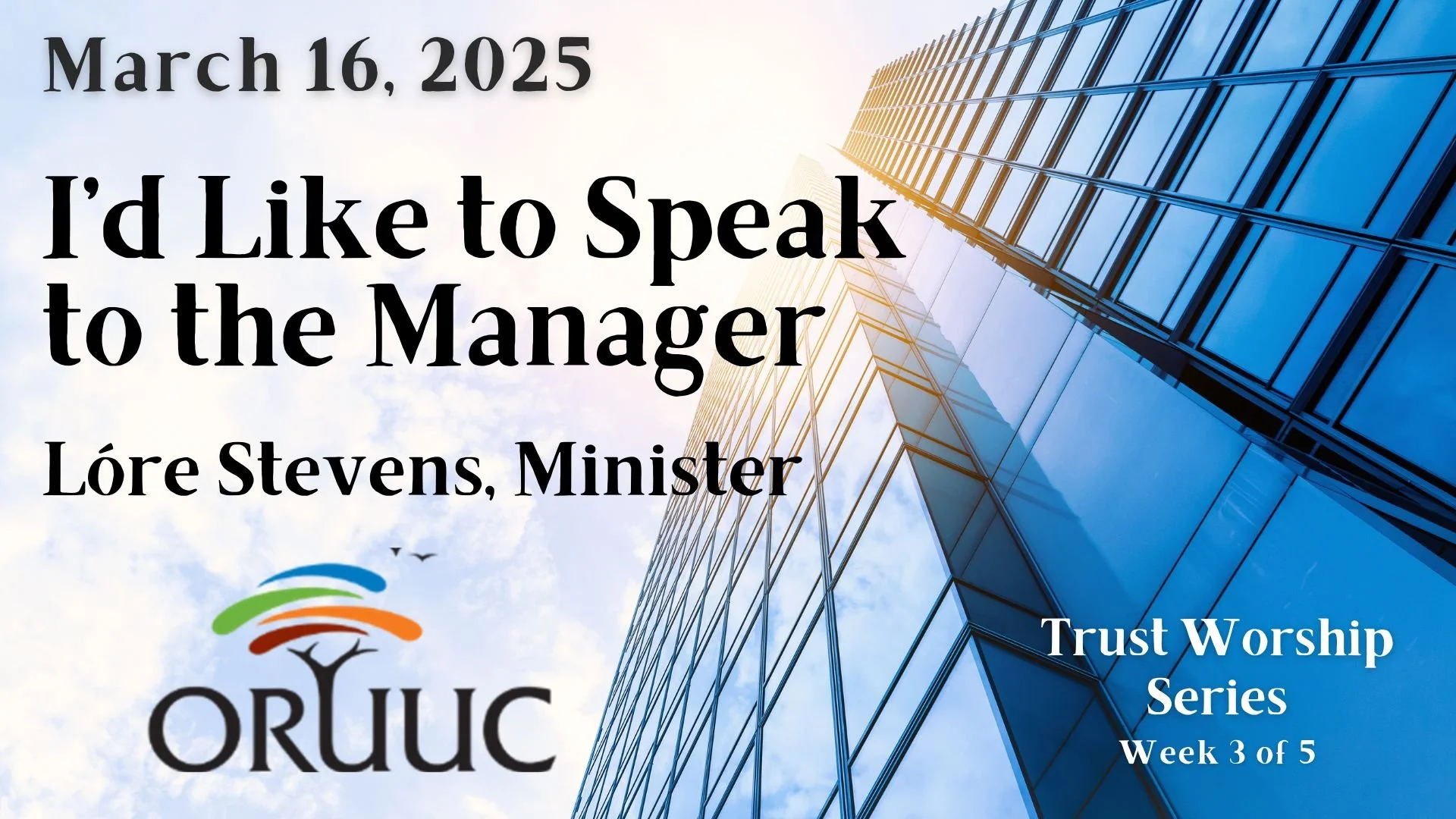 Sunday Morning Worship