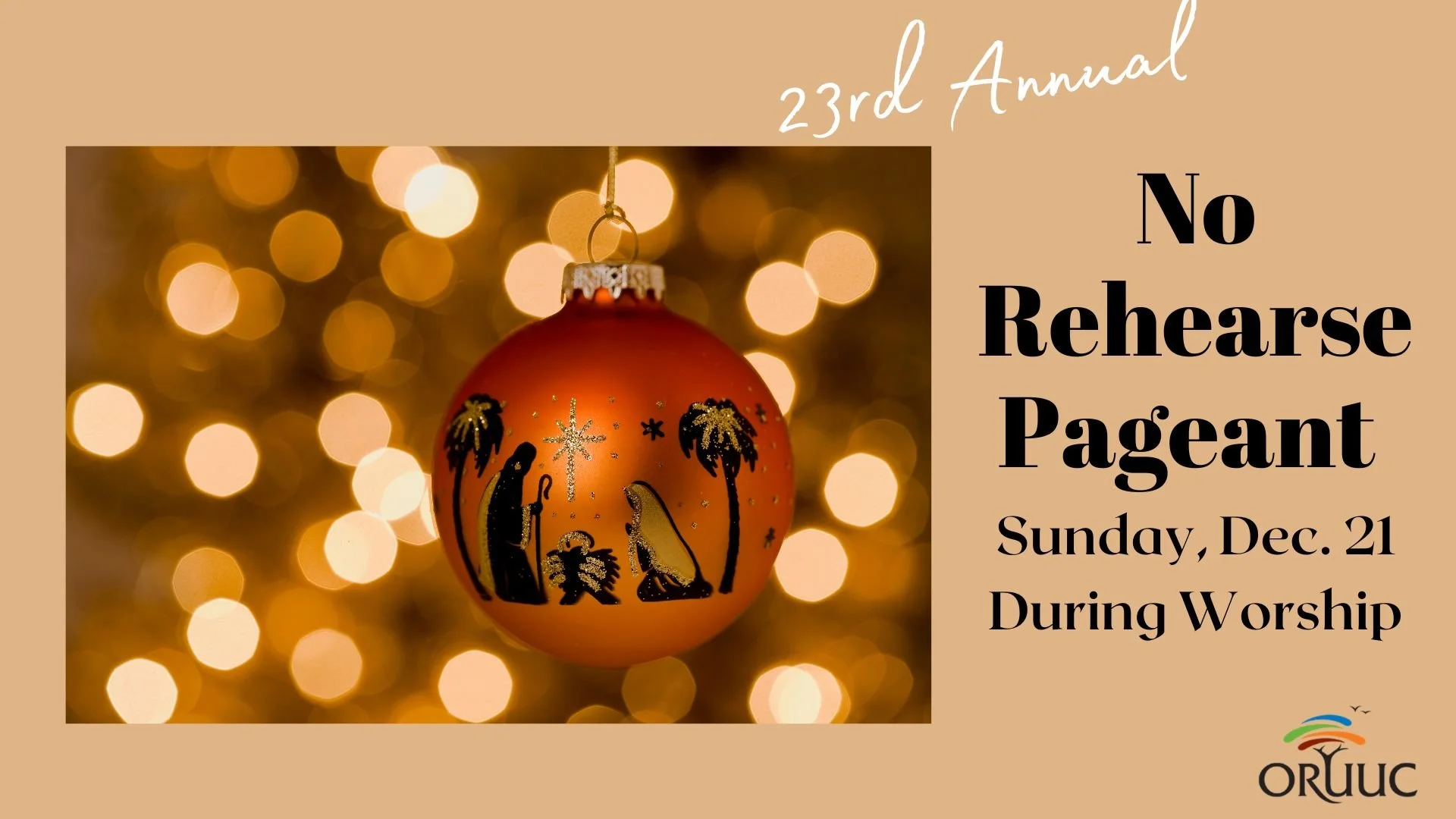 Sunday Morning Worship: The 23rd Annual No Rehearse Pageant