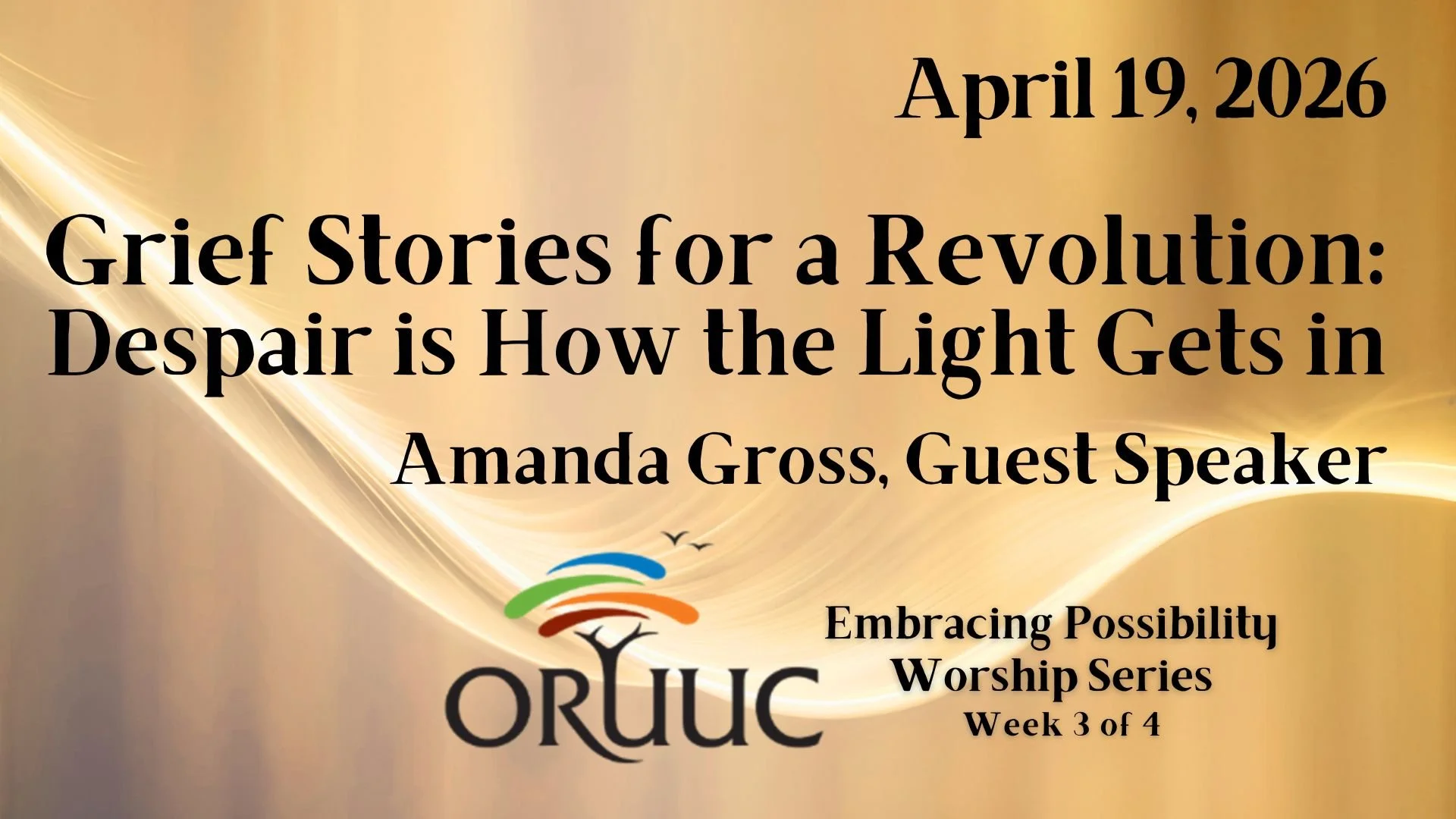 Sunday Morning Worship with Guest Speaker, Author Amanda Gross