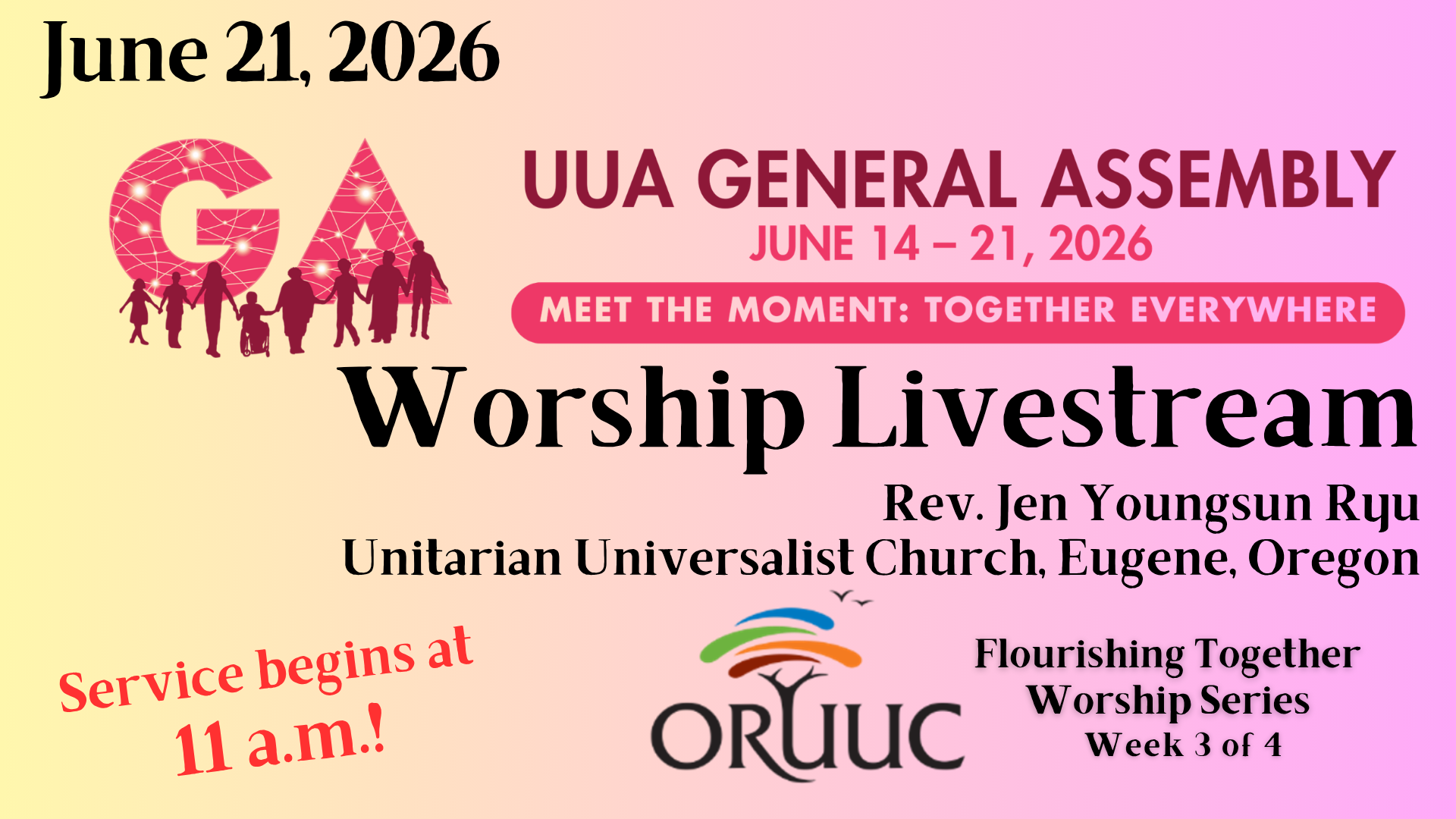 Sunday Morning Worship: GA Worship Livestream