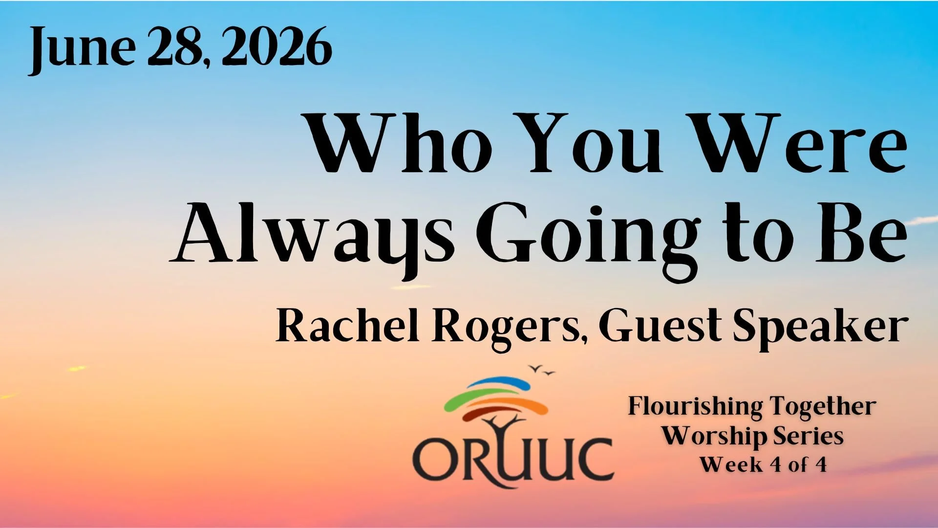 Sunday Morning Worship: Who You Were Always Going to Be