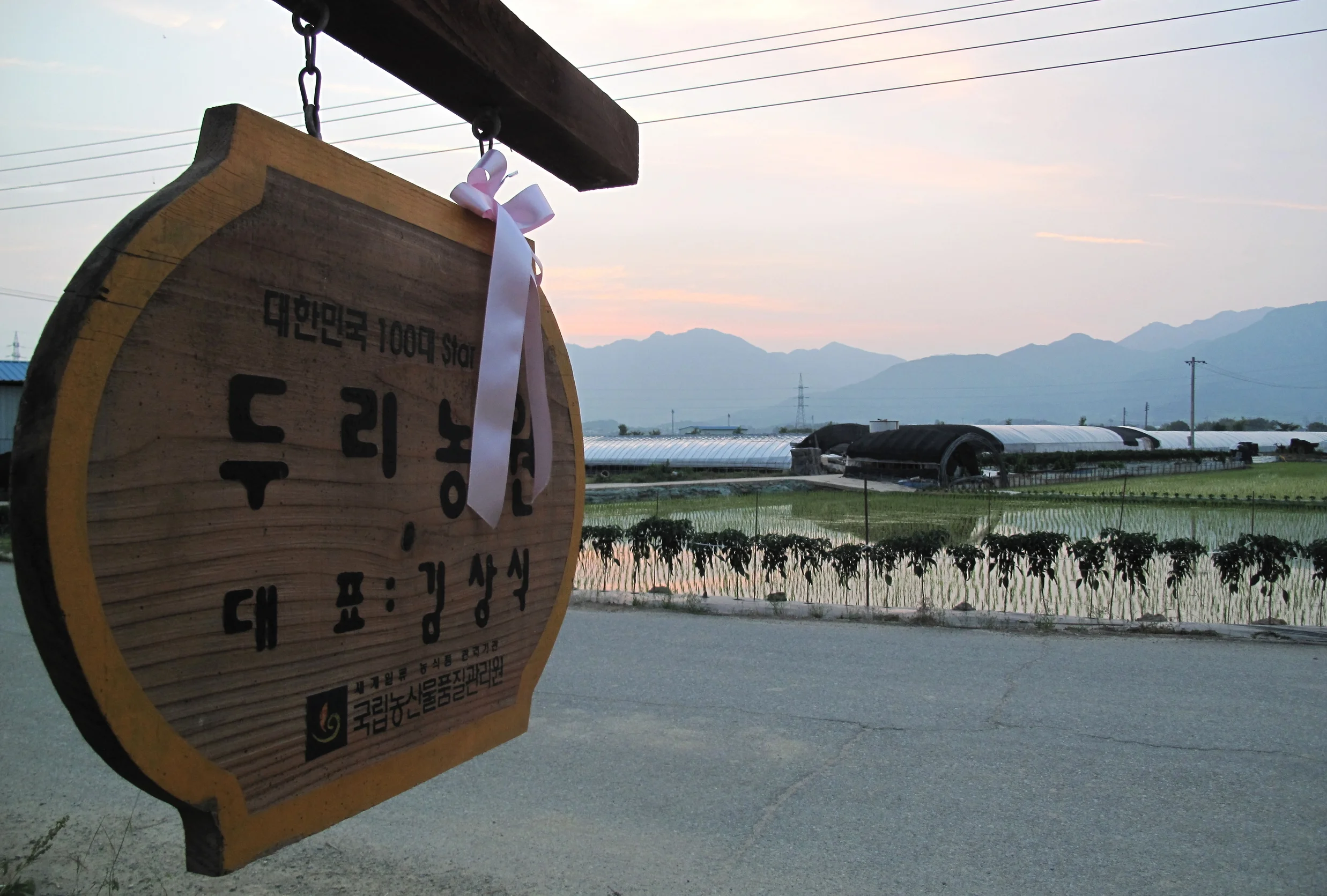  Sunset at the farm: Gwangju, South Korea 