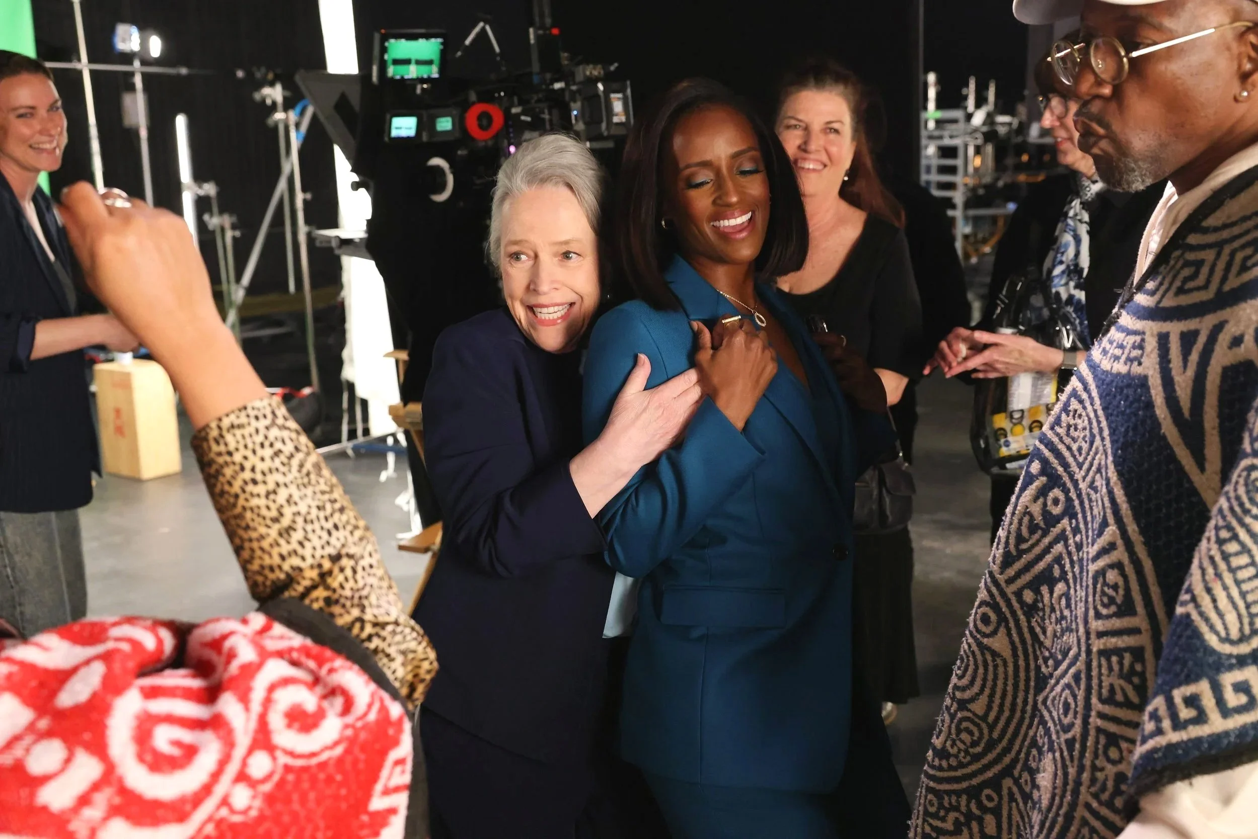  Kathy Bates and Skye P. Marshall on the set of the season 1 key art shoot for MATLOCK - April 2024 