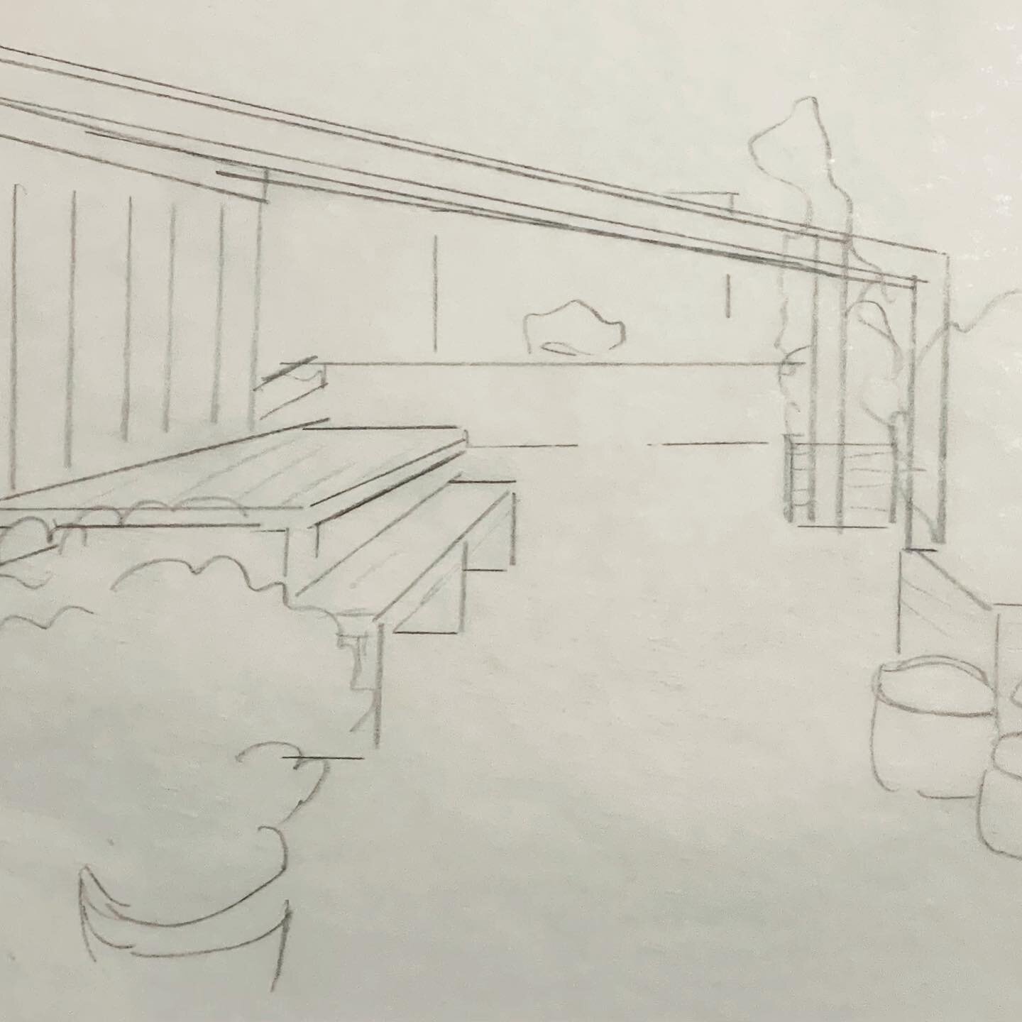 Getting ready for the season. This is the time of the year when we dream up the future, equal part exciting and scary #gardendesign #shadestructure #rooftopgarden