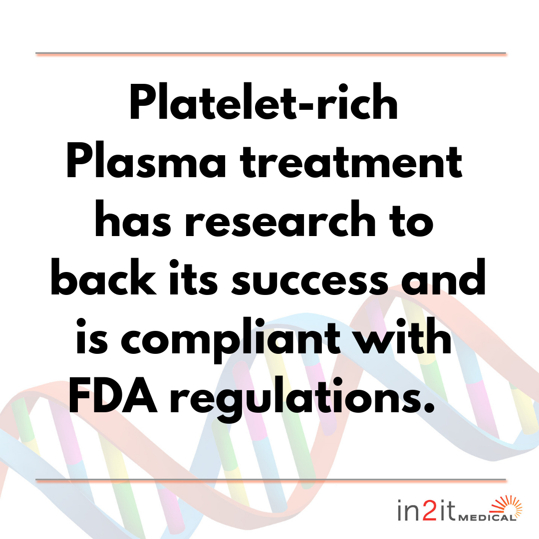 Platelet-rich Plasma treatment has research to back its success and is compliant with FDA regulations..png