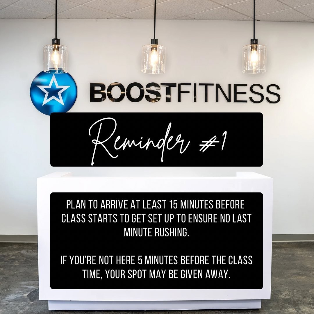 📢 Boost Fitness studio reminders: we could all use a little refresher sometimes! Swipe for some simple studio rules and reminders.

#boostfitness #boutiquefitnessstudio #newtownct