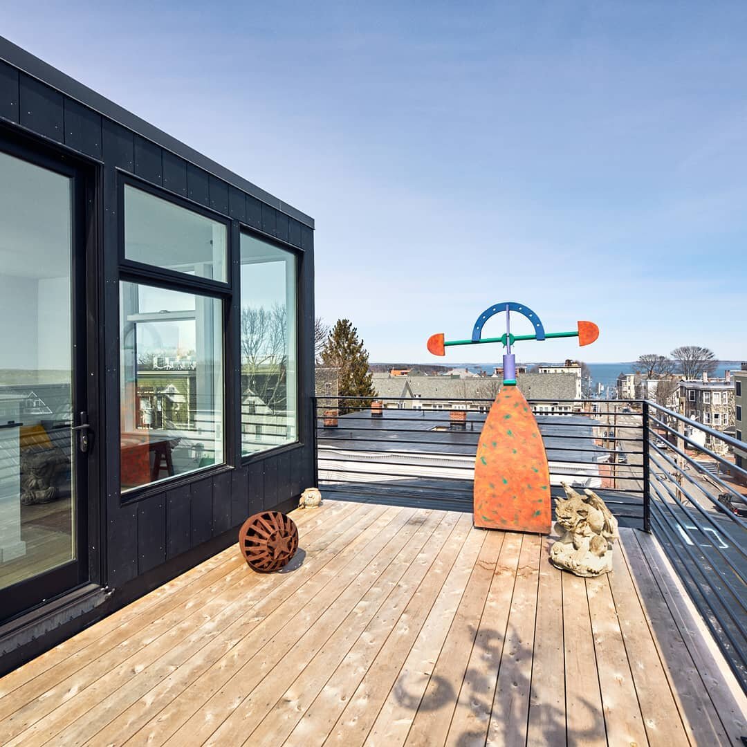The roof deck at our Munjoy Hill condo project was made for summer days like these. 📸: @mwphotographic for @decormaine
.
.
.
.
.
.
.
.
.
#summer #maine #asagormanbuilder #customhome #portlandmaine #renovation #mainehome #residentialarchitecture #car