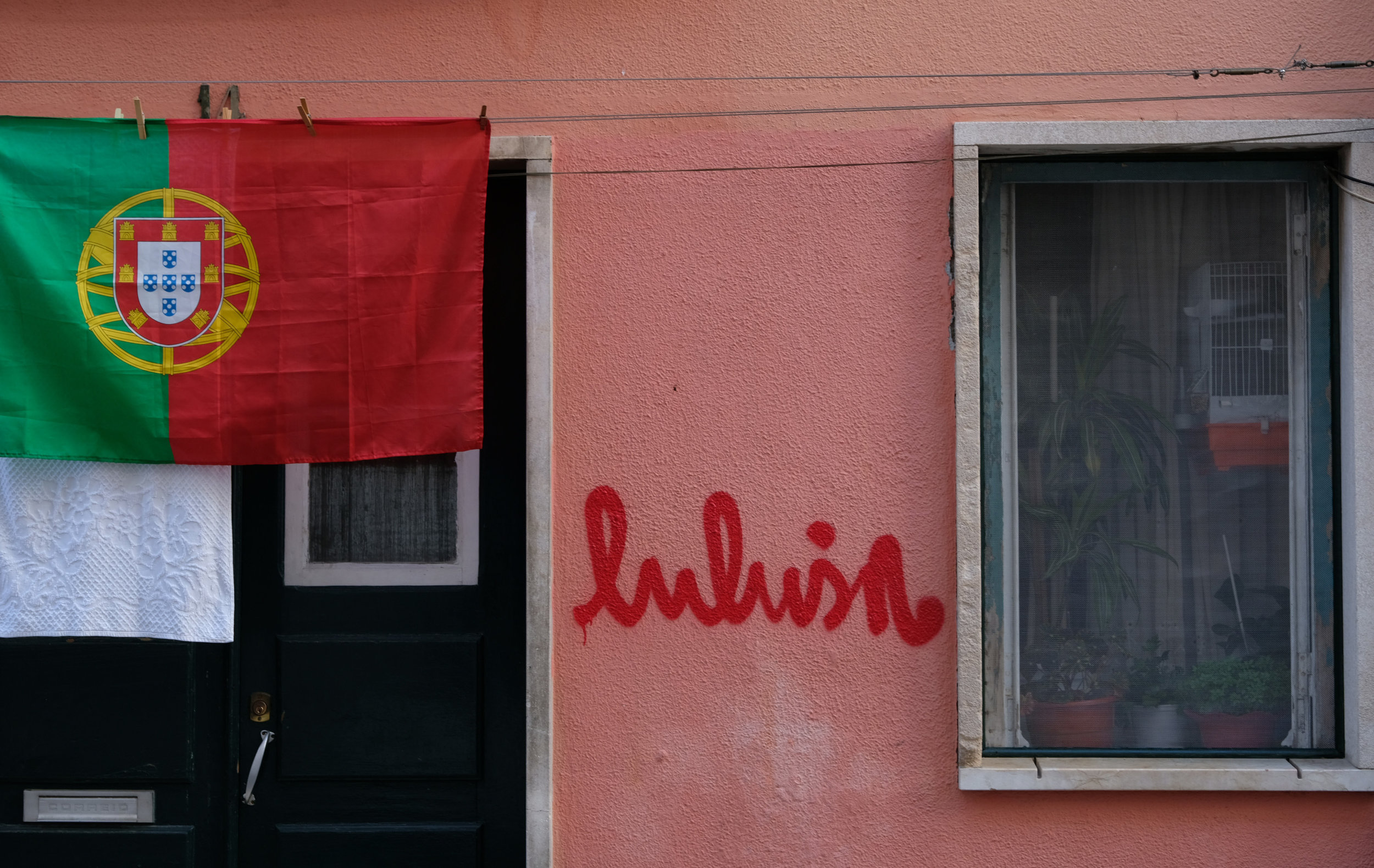  On the street in Lisbon. 