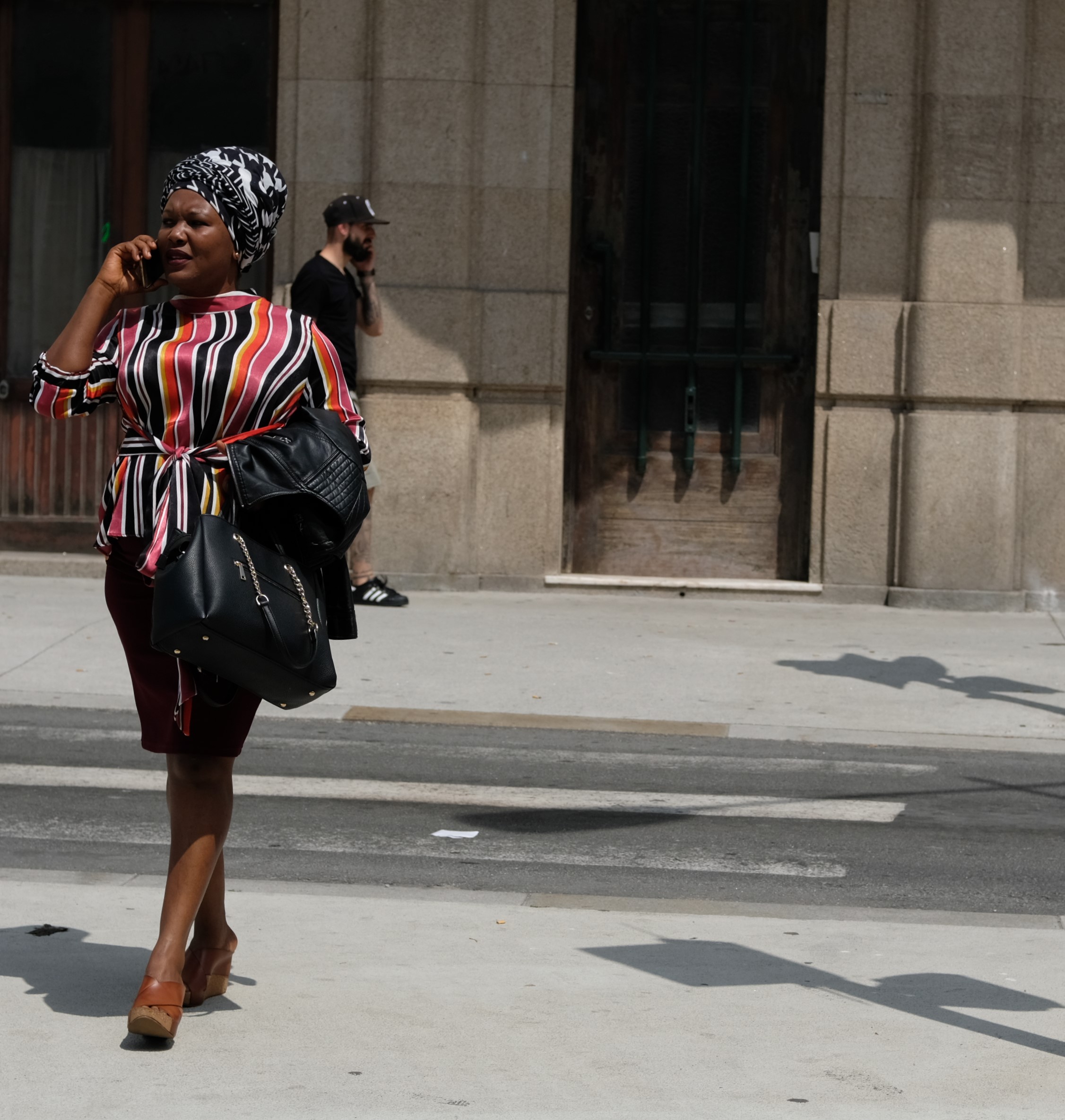  Street scene, Lisbon.   