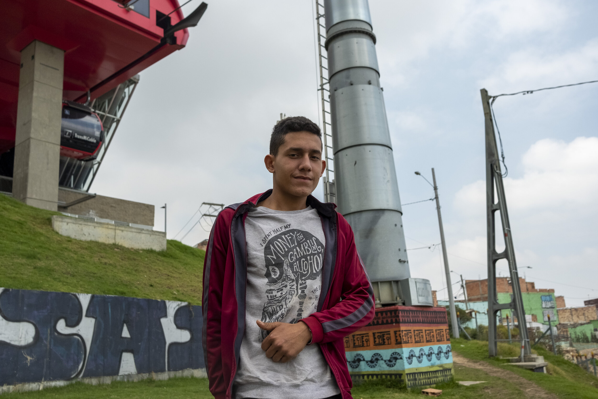  Mibzar, a young Venezuelan migrant living in the El Paraiso neighborhood of Ciudad Bolivar, Bogotá.  