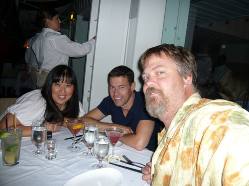 Helen Yu, John Leseberg, and longtime friend, dentist to the Stars, Steven Alper DMD