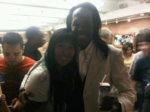 Helen Yu and Verdine White of Earth, Wind & Fire