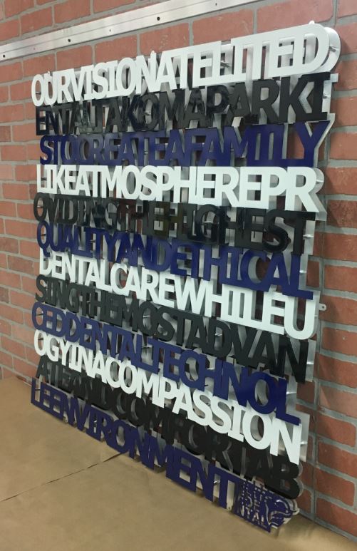 Elite Dental Mission Statement- Custom Metal Sign.JPG