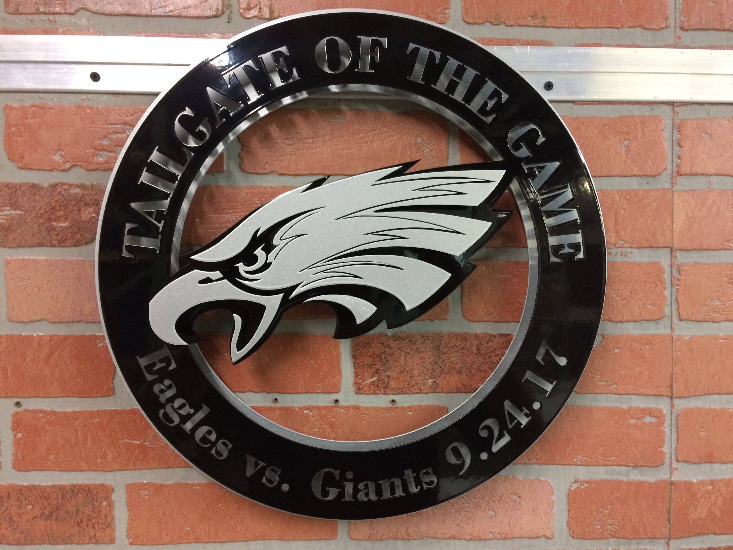 Custom Metal Sign-Eagles Tailgate of the Game-front.JPG
