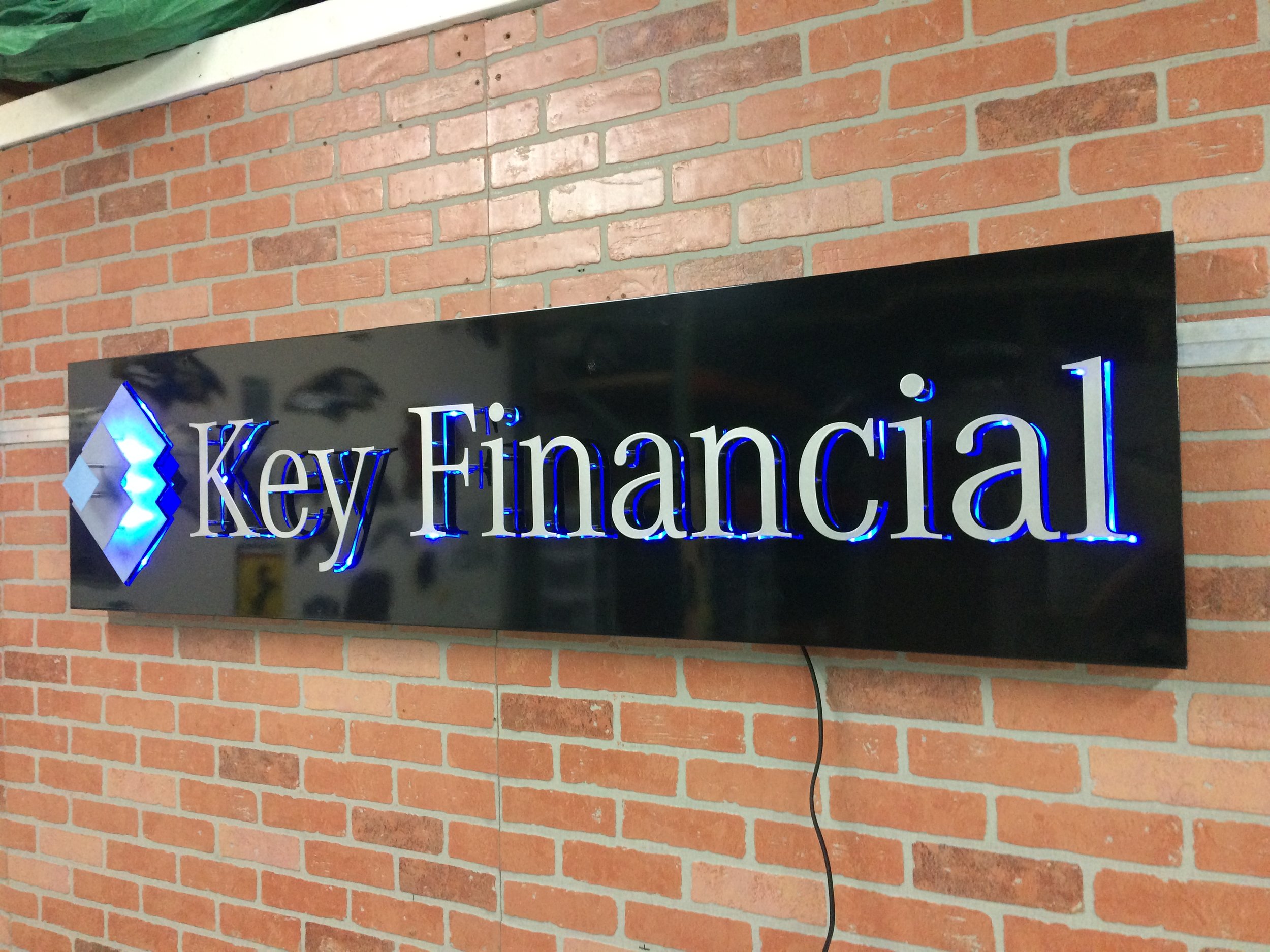 Custom Metal Sign-Key Financial Group-right-lit.JPG