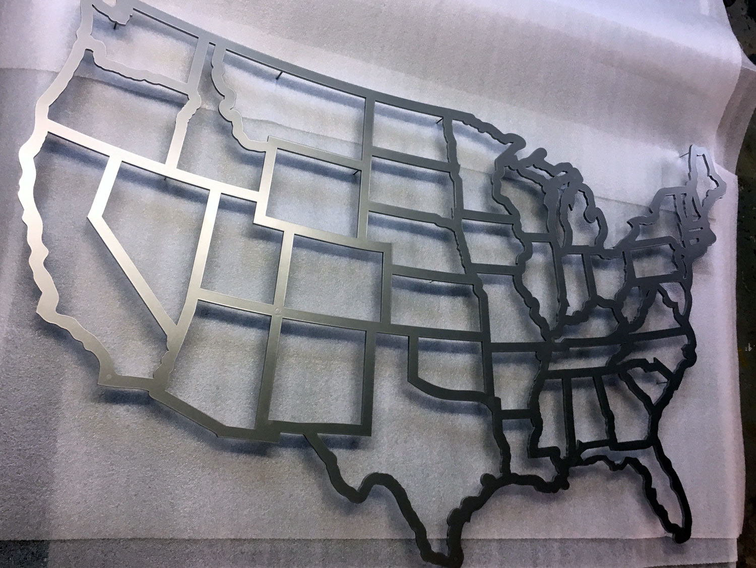 Single Layer Cutout of the United States