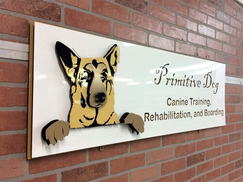 primitive dog custom metal business sign-left.jpg