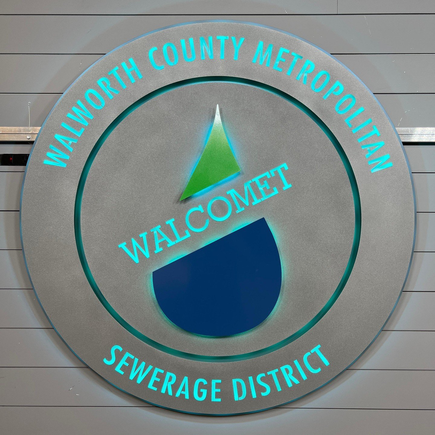 We're proud to have crafted a new sign for WalCoMet, a vital organization serving the Elkhorn area and the Delavan Lake Sanitary District since 1974. This substantial sign, with its sleek design, reflects WalCoMet's commitment to providing clean wate
