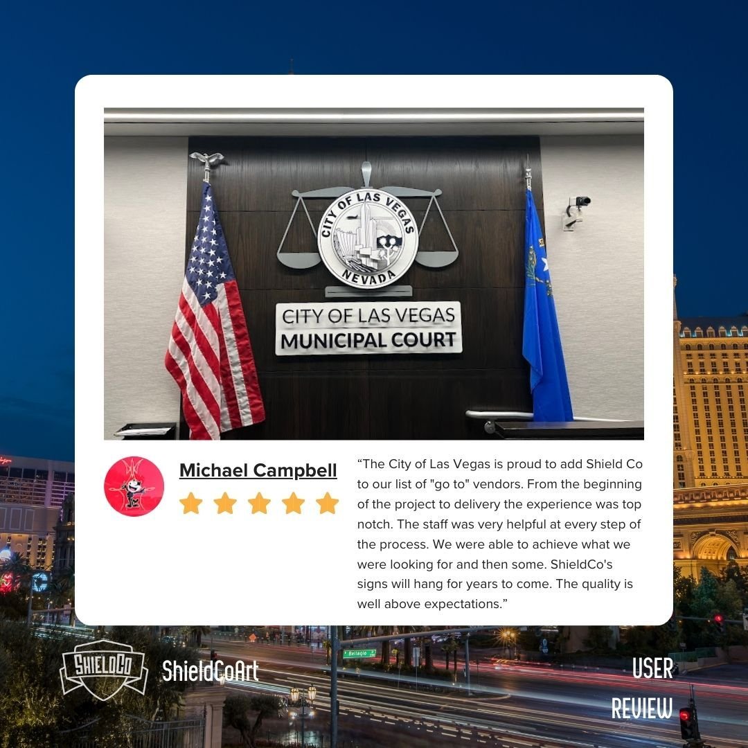 We're so happy to have partnered with the City of Las Vegas to make their courtrooms shine! #Signage #CityofLasVegas #CustomerReview