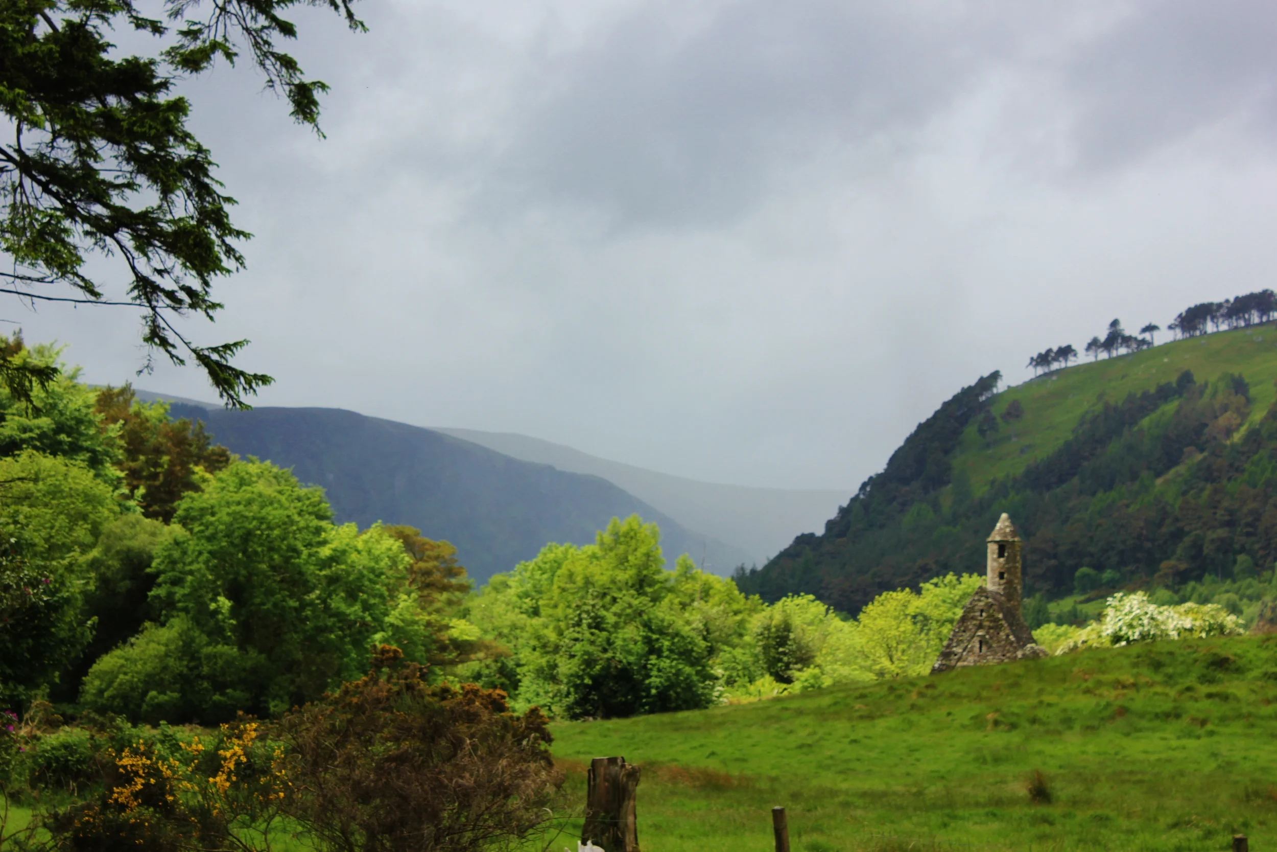 Glendalough is located in County Wicklow in Ireland. It was an early monastic settlement. 