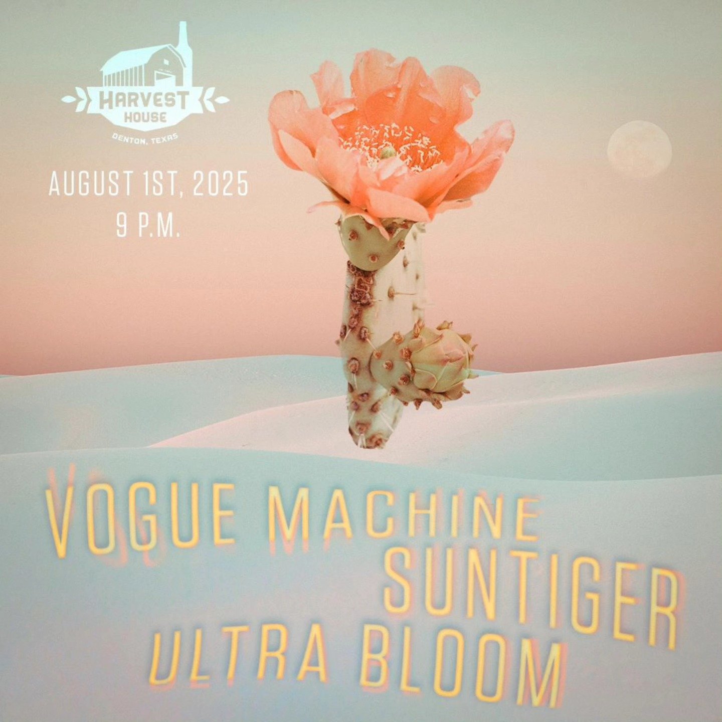 We'll be in Denton at @harvesthousedenton on August 1st with @voguemachine and @ultrabloomtx 

We're very excited about this one!