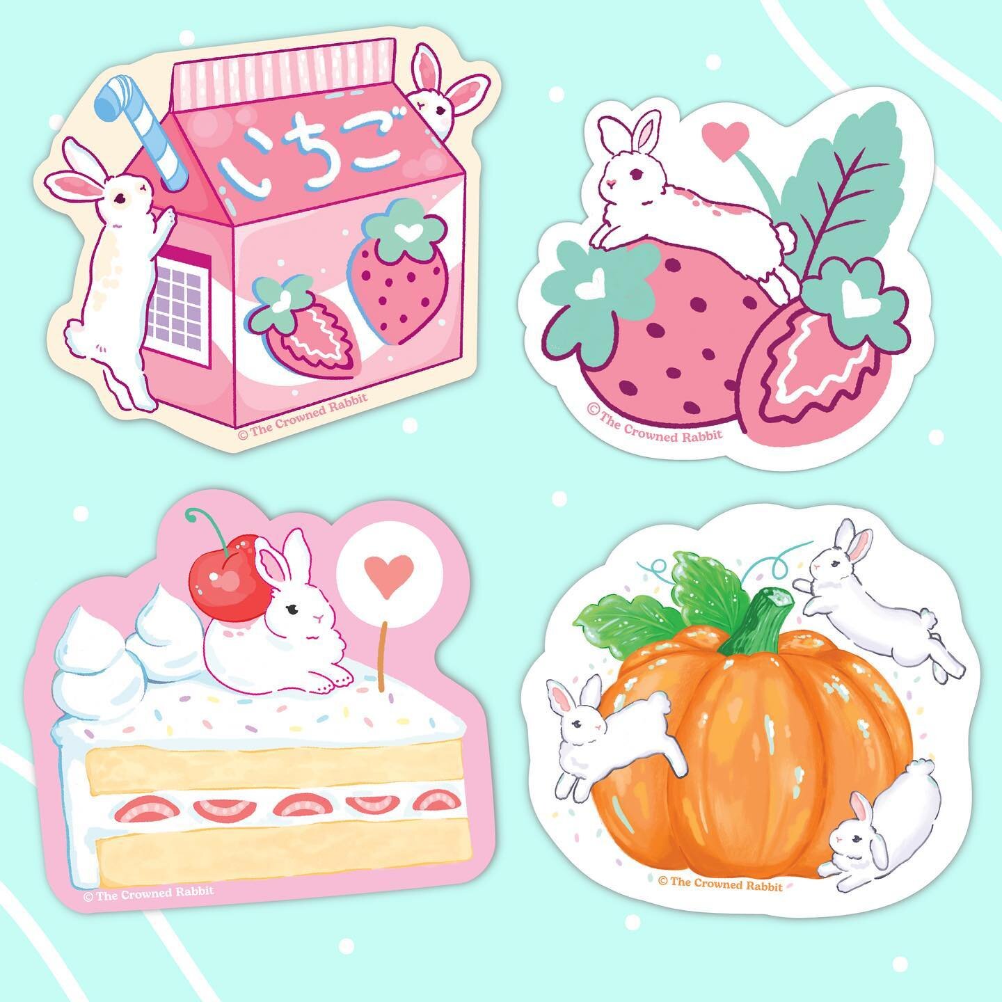 New vinyl sticker designs have been added to the Kickstarter campaign! All reward tier backers will get the Strawberry Rabbit sticker for free 🍓💕 Extras will be added to my shop after all pledges go out 🍰 #bunnyrabbit #rabbitsofinstagram 🐰 #rabbi