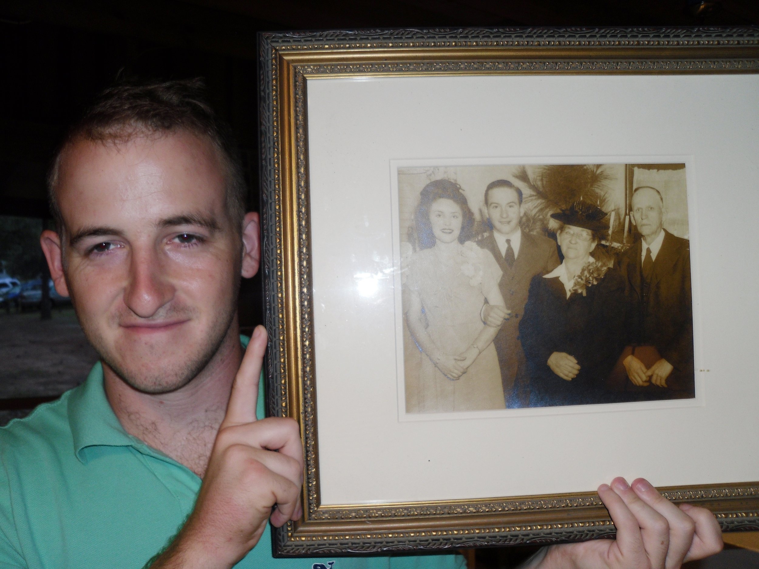 Poster with his grandparents and great grandparents.jpg