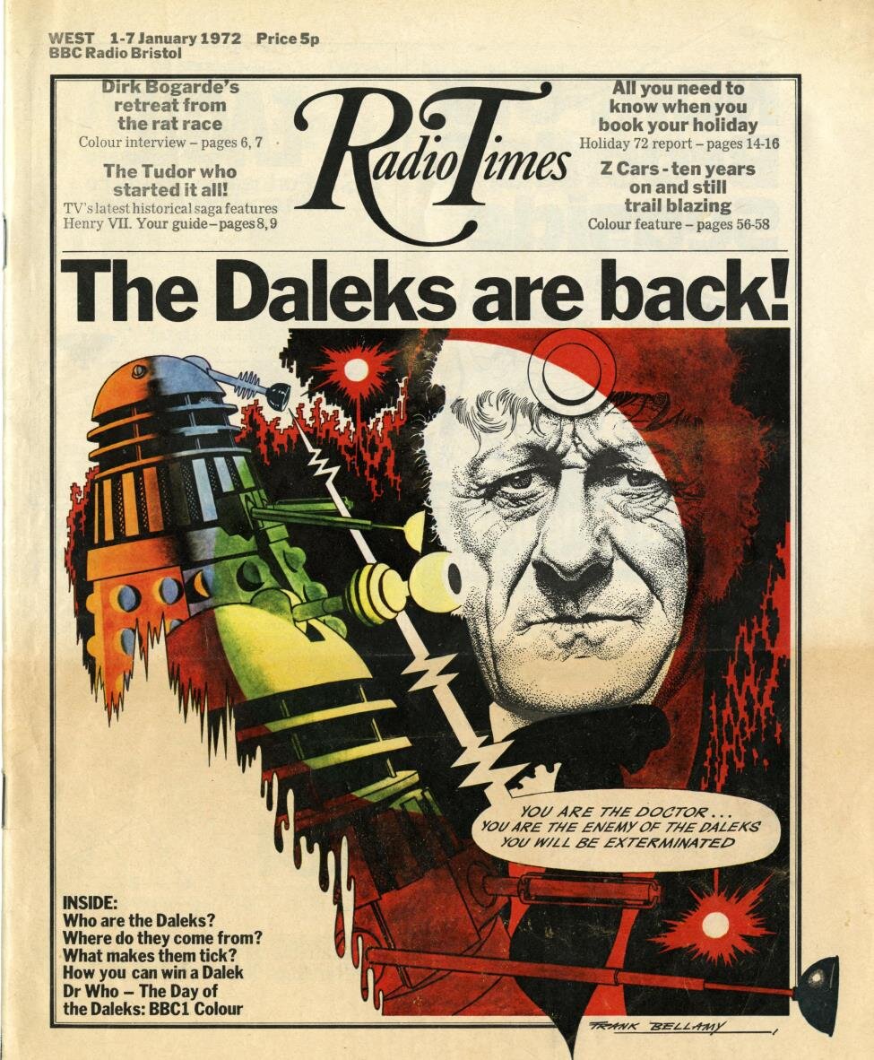 Doctor Dr Who;RARE VINTAGE 70's BBC Exhibition Daleks' Postcard 5 5/8" x 4 1/8" 