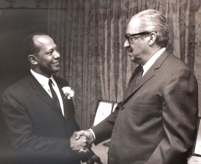 Ambassador Terence Todman with Thurgood Marshall (Photo Credit: ADST and Todman family)