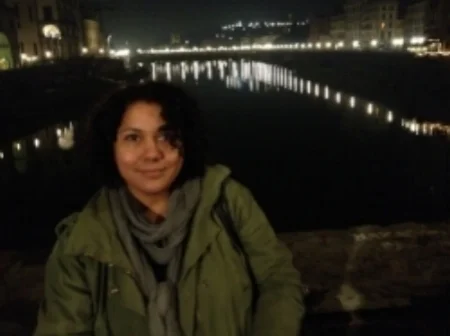 Director, Leola Calzolai-Stewart, traveling in Florence, Italy. Leola and her family have lived in Belgium for the past three years.