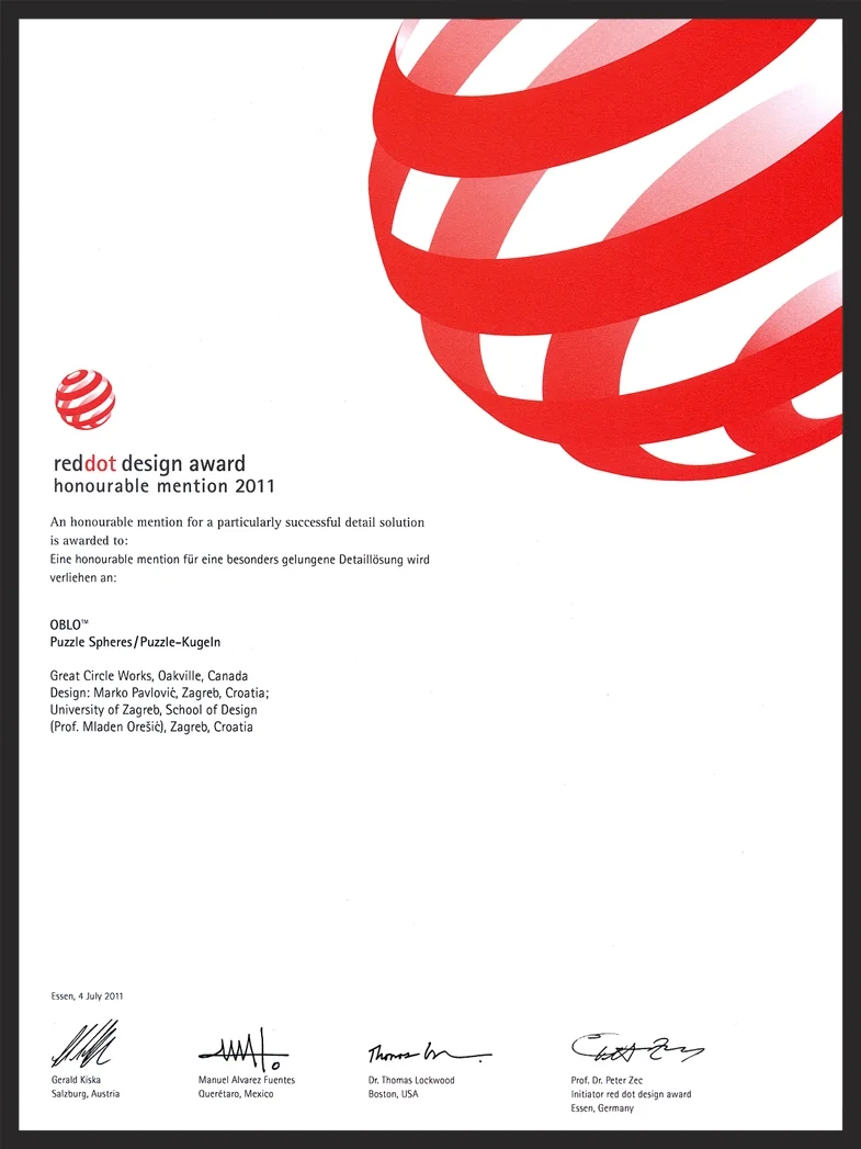 OBLO spheres wins reddot Award!