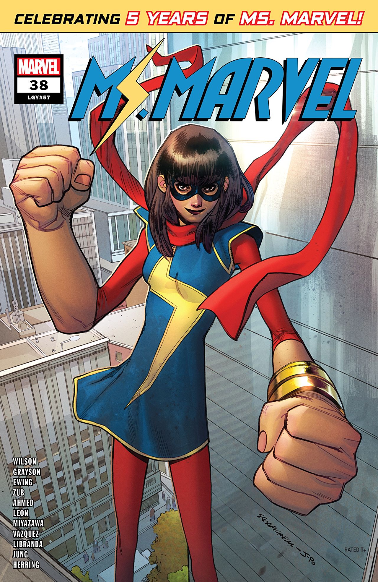 Ms. Marvel #38 [co-writer]. Cover art by Sara Pichelli. 