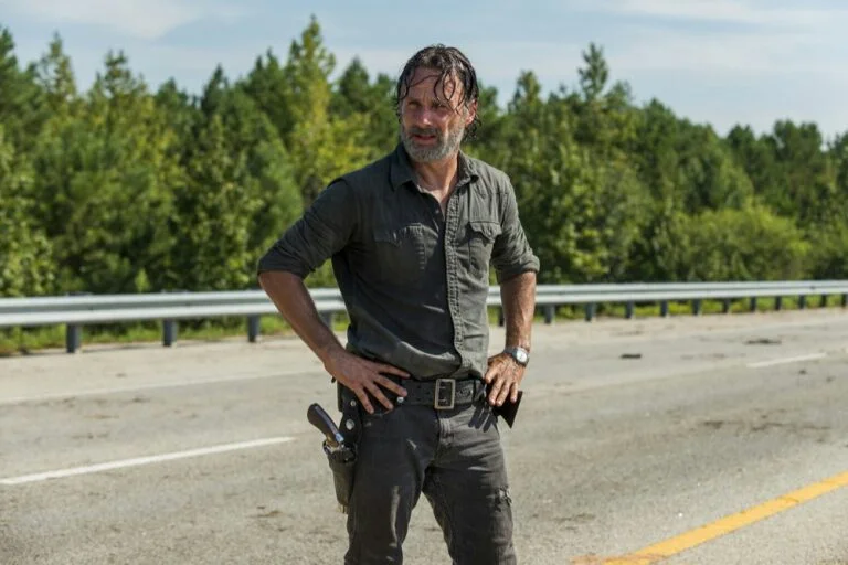 Rick looks on in either disgust or intent