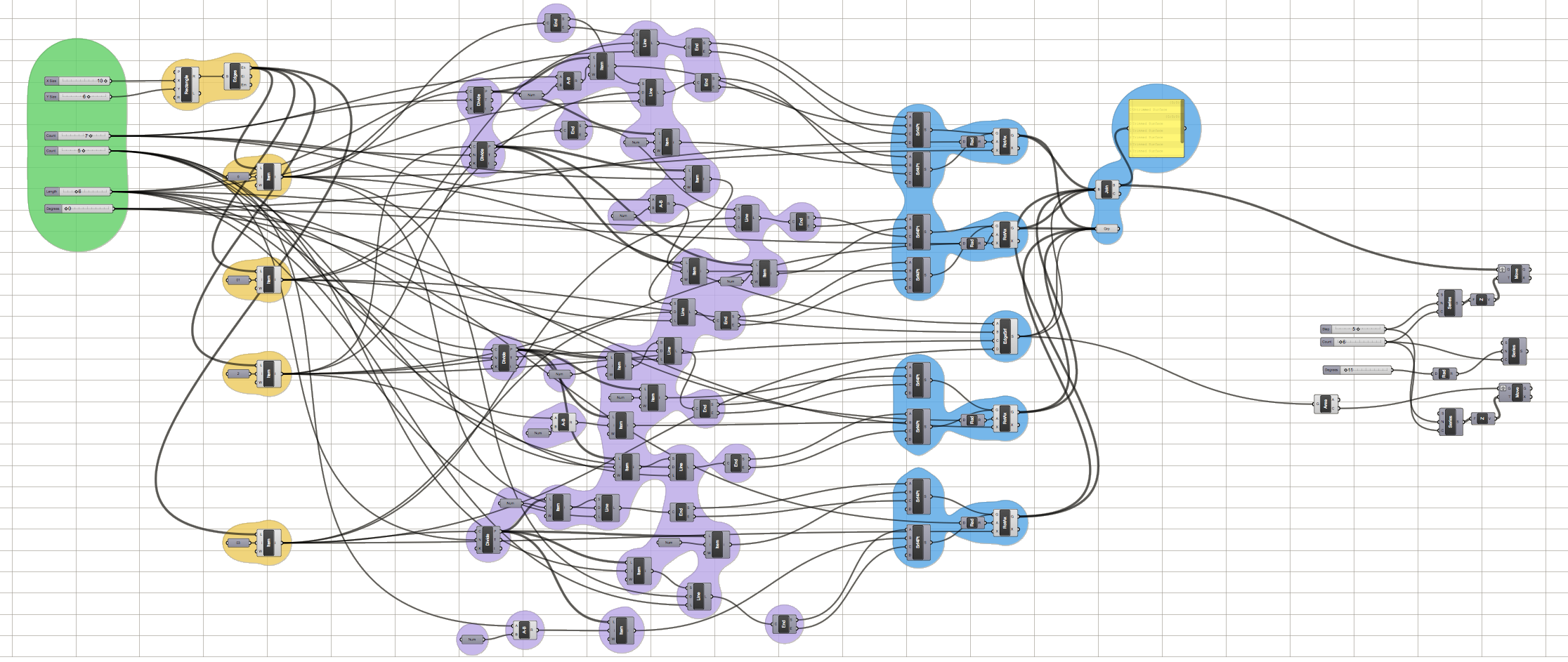 A longer script to create more intricate geometry