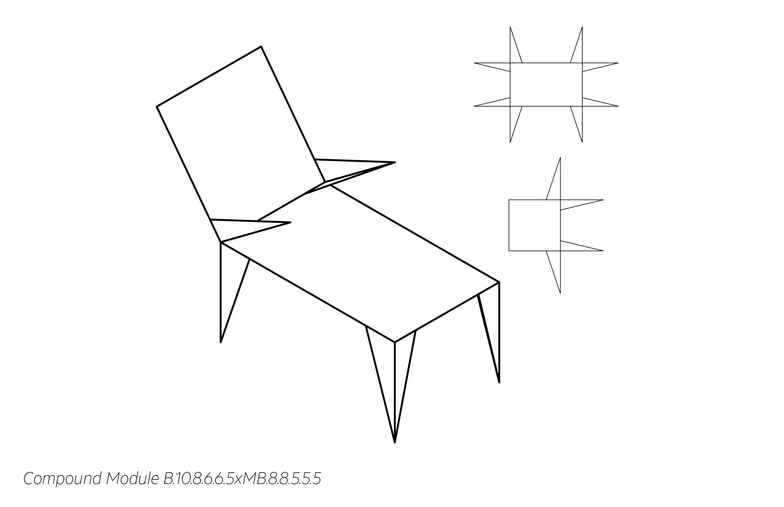 A Lounger made up of a modified and unmodified type B units.