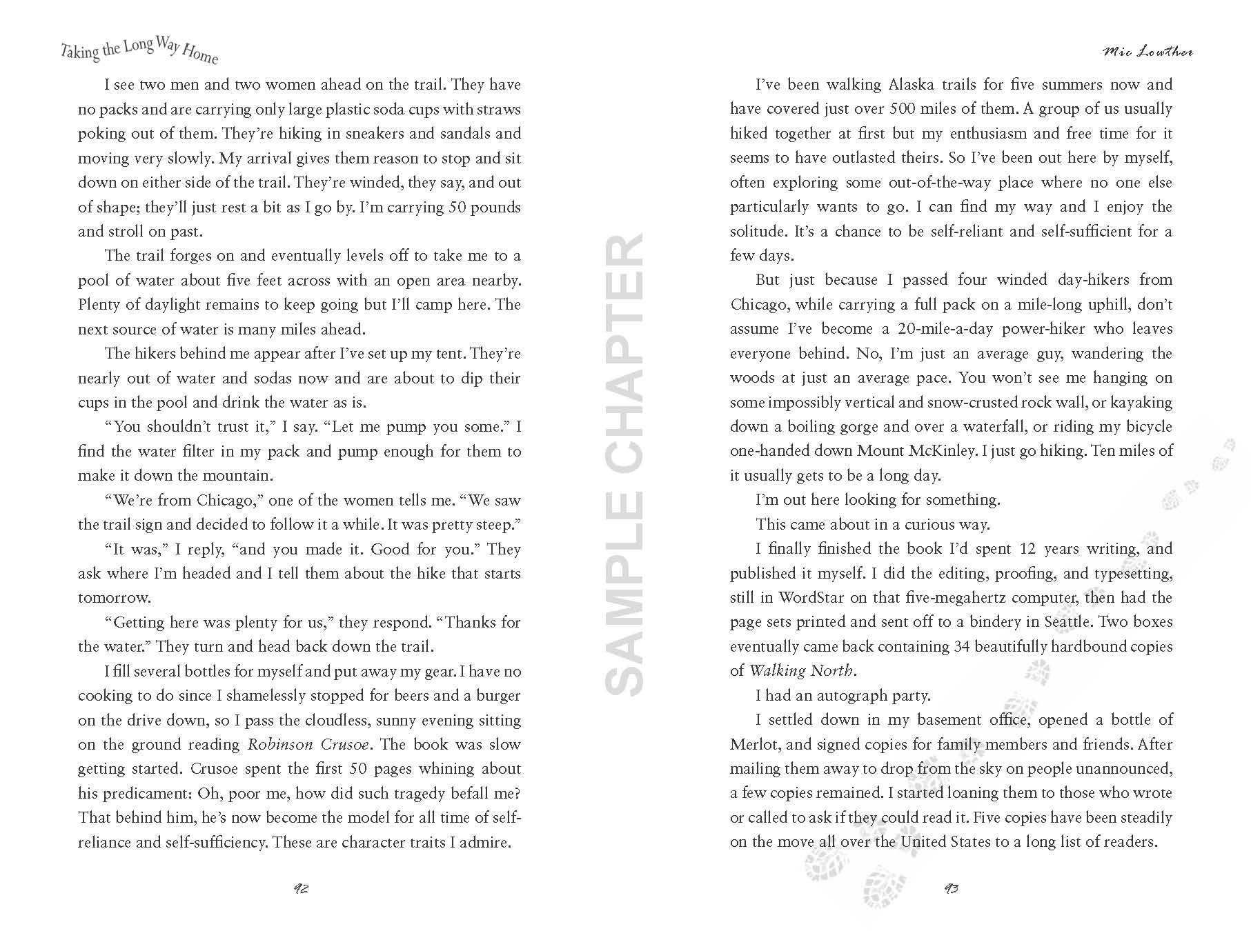 Taking The Long Way Home sample chapter pg 3 & 4