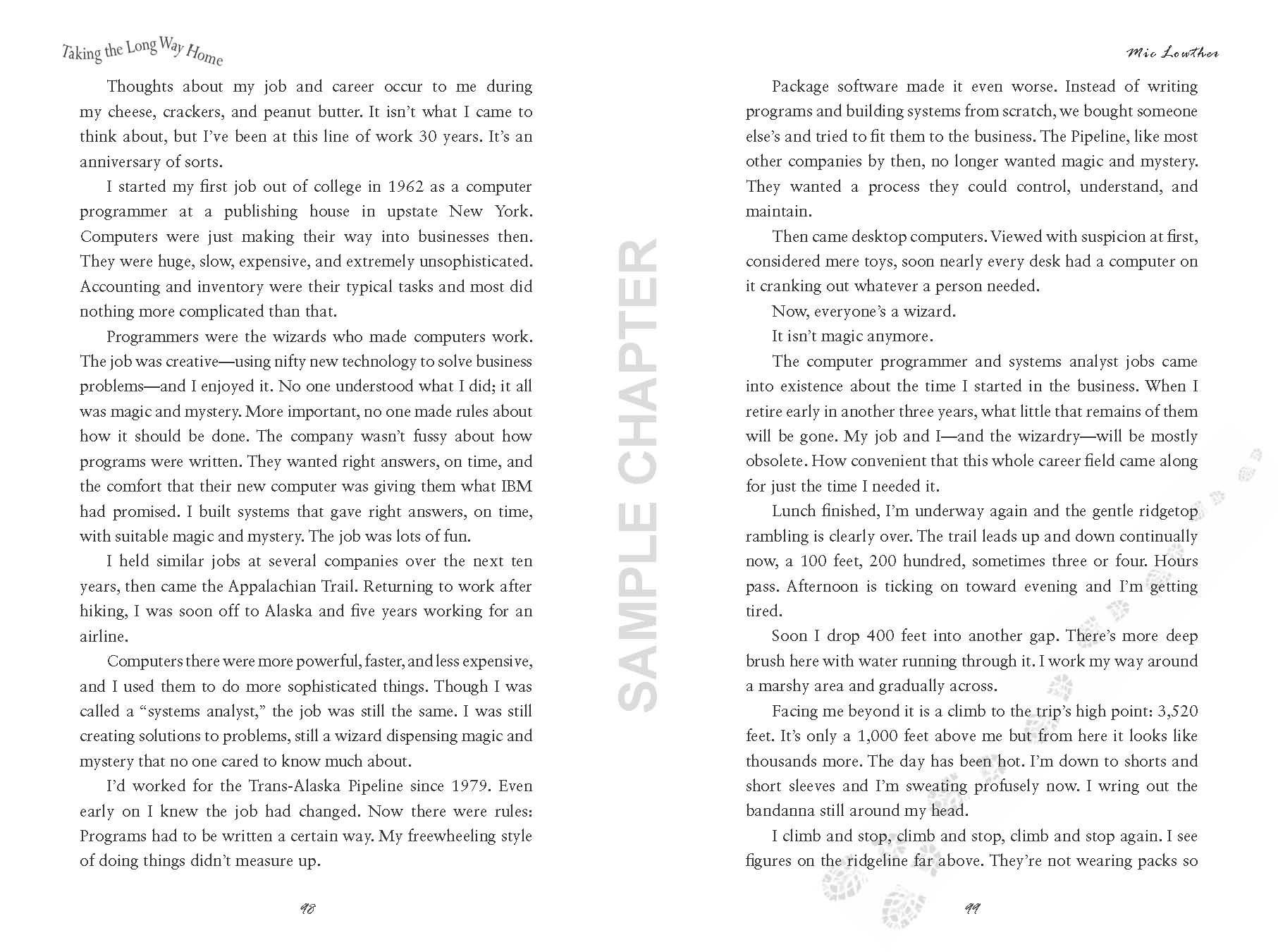 Taking The Long Way Home sample chapter pg 9 & 10