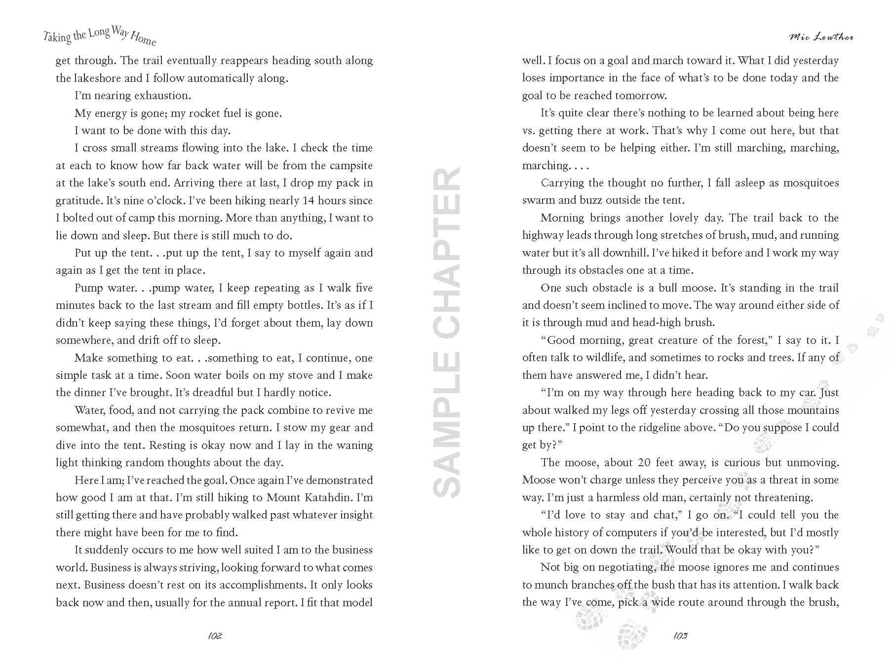 Taking The Long Way Home sample chapter pg 13 & 14