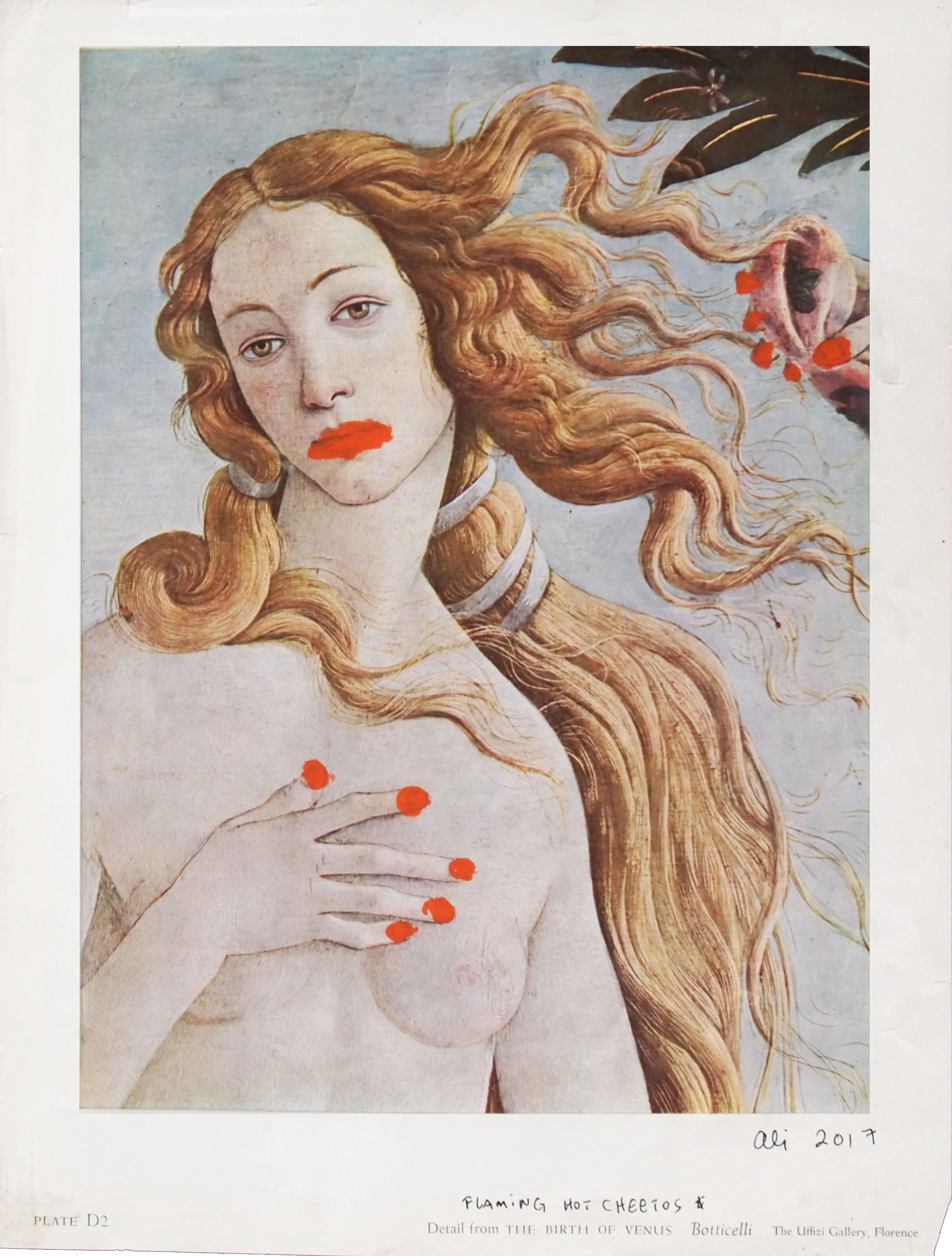 Detail from Flaming Hot Cheetos and the Birth of Venus
